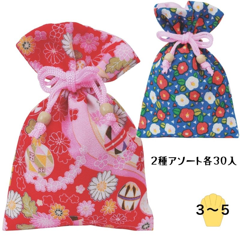 画像1: 【迎春】舞華巾着2種＠１枚あたり286円 (1)