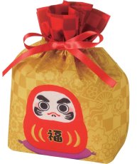 画像1: 【迎春】巾着　招福キャラ柄セット3種＠１つあたり190円 (1)
