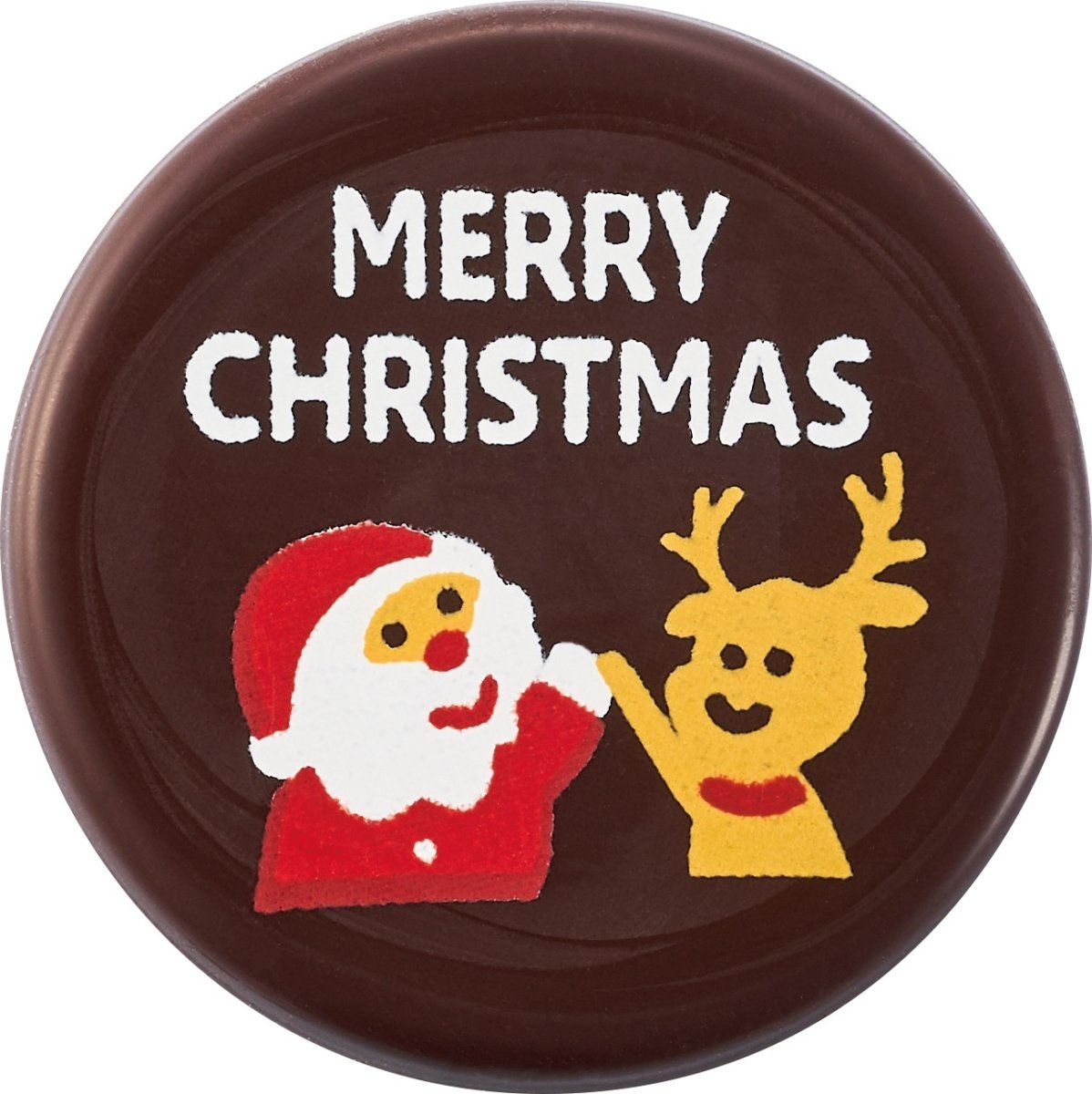 画像1: 【クリスマス】丸プレートハイタッチ＠１つあたり36.60円チョコプレート (1)