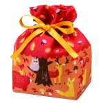 画像2: 【秋】巾着リボン小FP　森のどうぶつ秋柄　40枚入／単価　154円 (2)