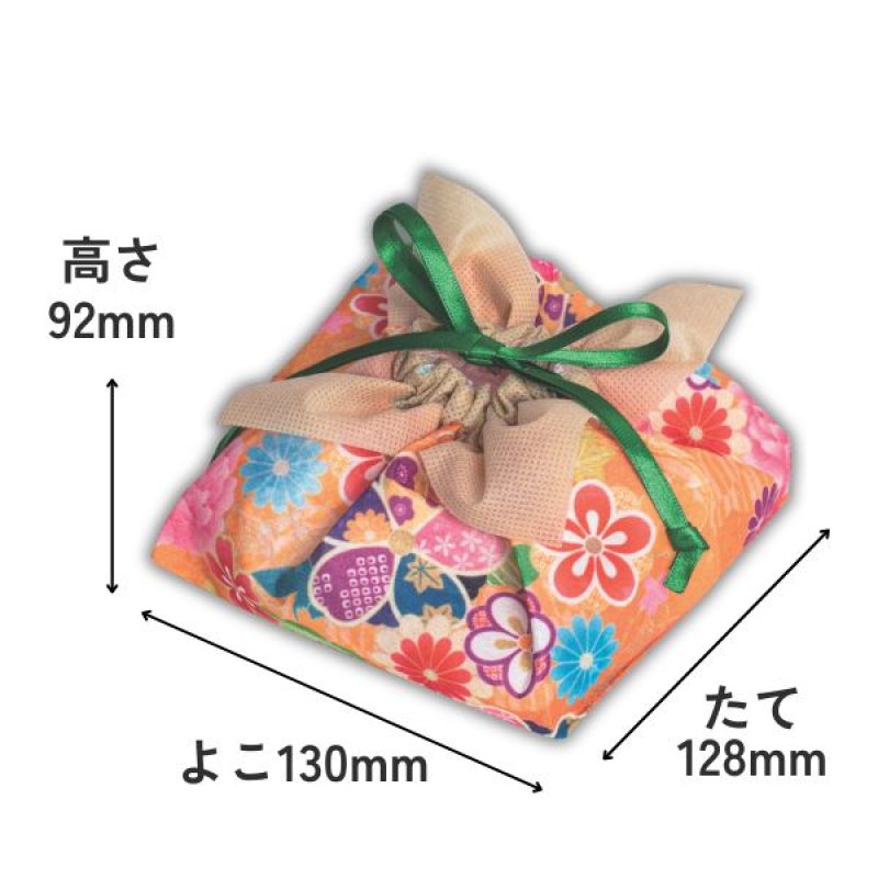 画像2: 【秋】ふろしき巾着FP　みやび橙柄　40枚入／単価　148.50円 (2)