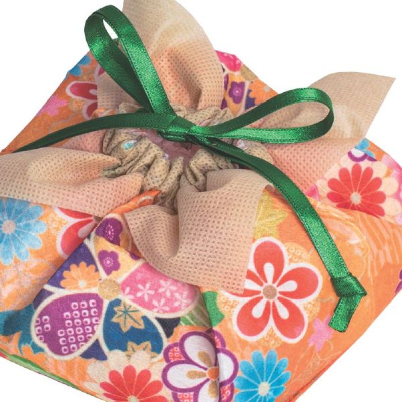 画像4: 【秋】ふろしき巾着FP　みやび橙柄　40枚入／単価　148.50円 (4)