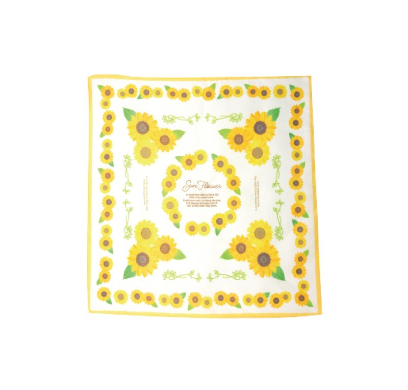 画像3: ソル　ヒマワリ柄フロシキ　20枚入　/単価　439円 (3)