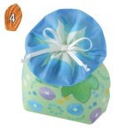 画像1: お花巾着中　空色朝顔かすみ柄　40枚入　/単価　116円 (1)