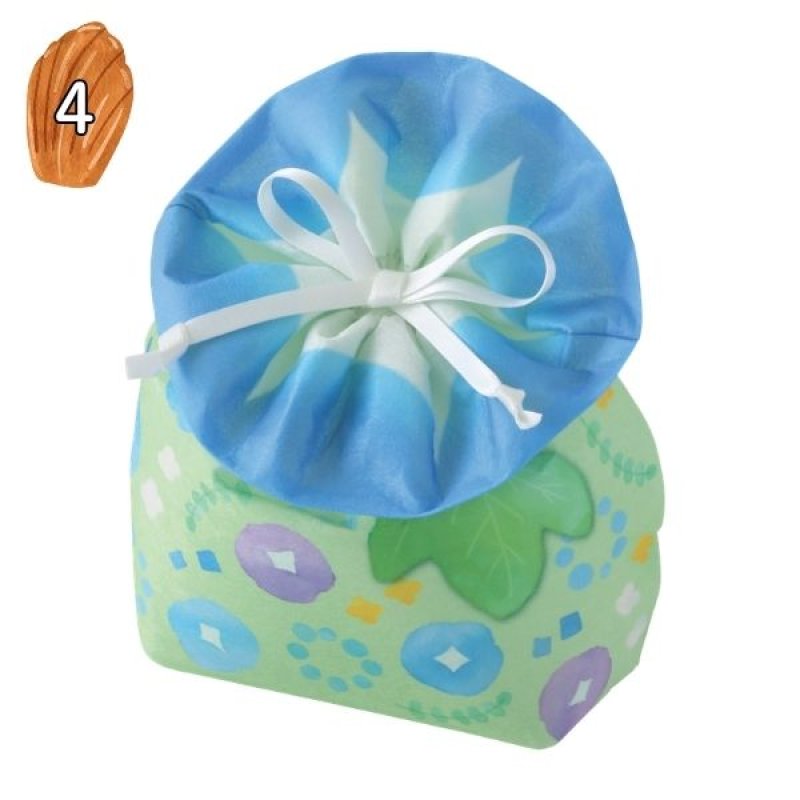 画像1: お花巾着中　空色朝顔かすみ柄　40枚入　/単価　116円 (1)