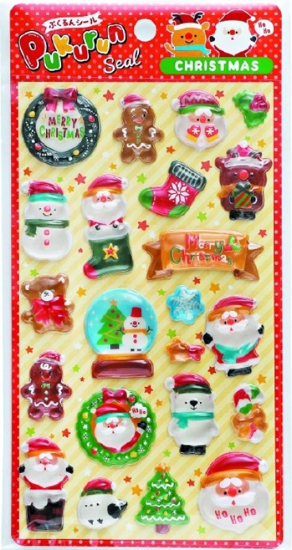 画像1: 【クリスマス】ぷくるんシールクリスマス＠１つ432円　 (1)