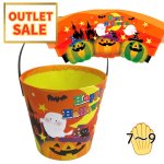 画像1: 【ハロウィンアウトレット】ＨＷオレンジ紙バケツ　4個入　/単価　148円 (1)
