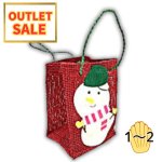 画像1: 【Xmas★特別価格】雪だるま紙バッグ＠1つ197.00円⇒98.50 (1)