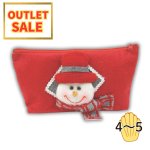 画像1: ●完売御礼【アウトレット】スノーマンレッドポーチ　40個入／単価　270.00→110.00円 (1)