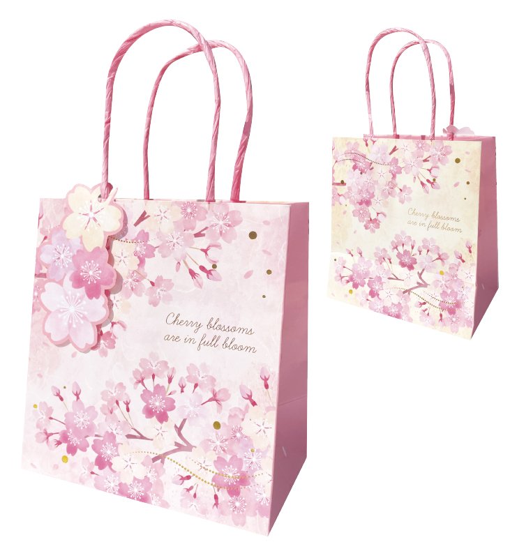 画像1: ブリジャンテ　サクラ柄ペーパーバッグ＆タグ＠1枚あたり177.00円 (1)