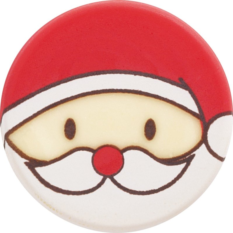 画像1: ※【クリスマス】丸プレートマルーンサンタ168入＠１つ36.50円チョコプレート (1)