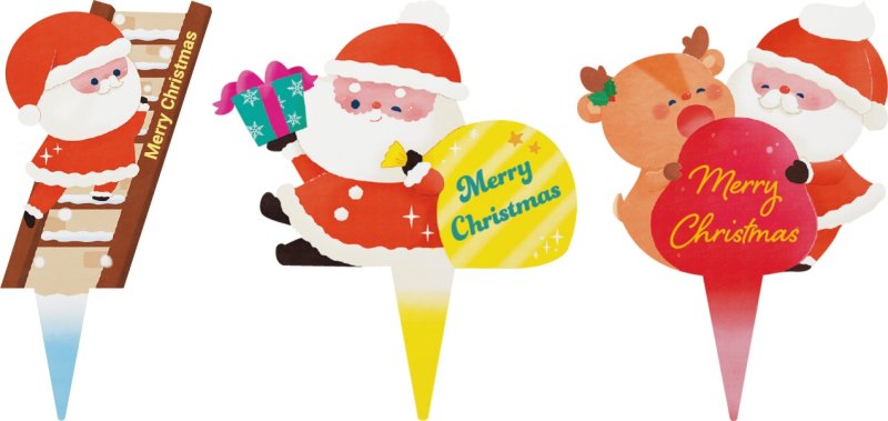 画像1: 【クリスマス】ケーキピック500入＠１つ8.5〜9.0円　 (1)