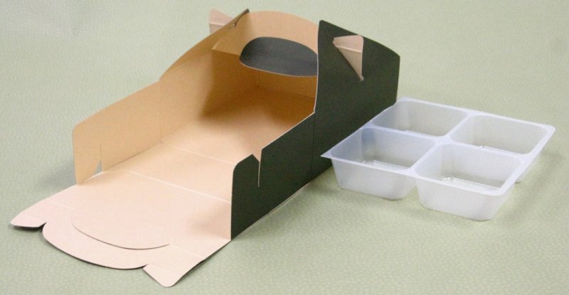 画像1: 和菓子キャリー　Ｗ－５０（深緑）４Ｓ/６Ｓ/１０Ｓ　/単価　33〜45円