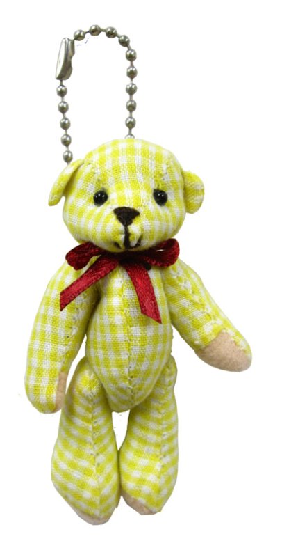 画像2: チェックくま（ブルー・イエロー）/1つ98円 (2)