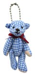 画像1: チェックくま（ブルー・イエロー）/1つ98円 (1)