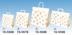 画像1: 手提げ袋　和み柄　茶　小/中/特大/横長＠1枚あたり47.70〜104.55円 (1)