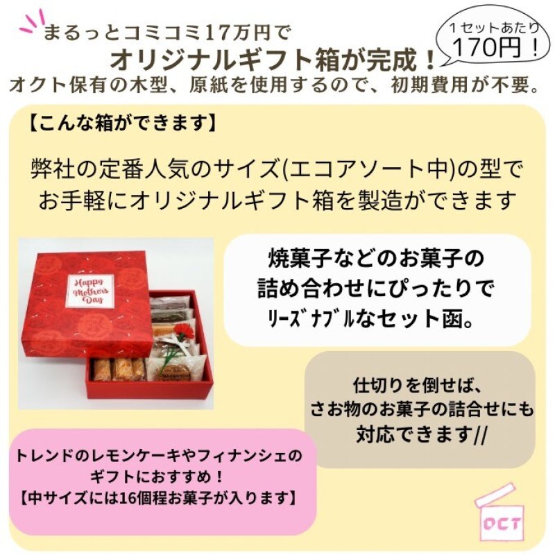 画像2: 【オリジナル製造】４色カラー印刷/エコアソート(中)と同サイズ（仕切2枚付）/オリジナル1,000個分 (2)