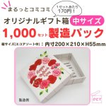 画像1: 【オリジナル製造】４色カラー印刷/エコアソート(中)と同サイズ（仕切2枚付）/オリジナル1,000個分 (1)