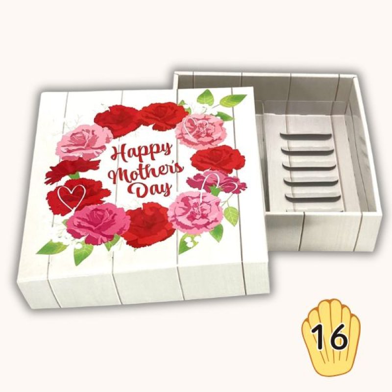 画像1: 母の日ギフト　ホワイト（仕切付）中サイズ　50枚入／単価　198円 (1)