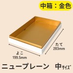 画像17: 【アウトレット】プレーンギフト　中箱：金色　　サイズ：小/中/大　波仕切の有無が選べます (17)