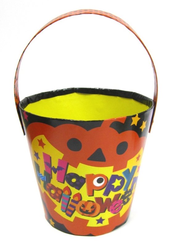画像1: 【ハロウィンアウトレット】ポップかぼちゃ紙バケツ　10個入り　/　単価148円→103.60円 (1)