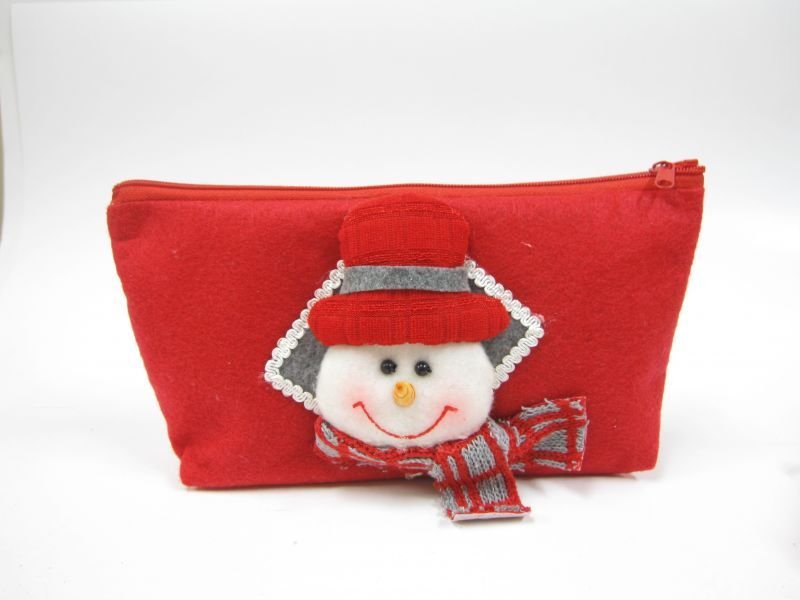 画像1: 【アウトレット】スノーマンレッドポーチ＠1つ270.00→110.00円 (1)