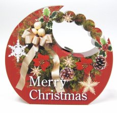 画像1: 残りわずか【クリスマスアウトレット】ゴールドリボンリースキャリー＠1枚あたり54.00→38.00円 (1)