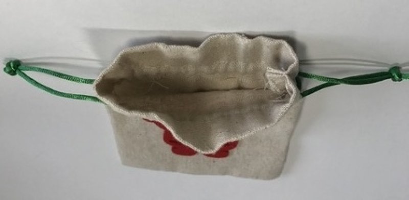 画像4: 【アウトレット】サンタ巾着（麻）＠１枚あたり120.00→60.00円 (4)