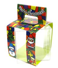画像1: 残りわずか【クリスマスアウトレット】ＸｍａｓクリアＢＯＸ（ステンド）＠1つあたり87.00→78円 (1)