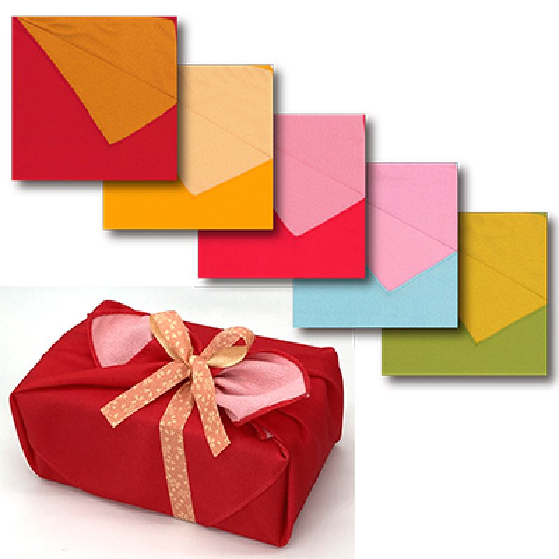 画像1: リバーシブル風呂敷　５８ｃｍ　５種　＠１枚あたり303円 (1)