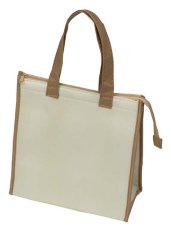 画像1: 保冷バッグ　クールバッグファスナーベージュ　Ｍ/Ｌ/ＬＬ＠1枚あたり675.50〜944円 (1)