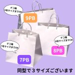 画像1: 【7PB終売・9PB欠品中】白無地紙袋Ｃ－０１－PB　７ＰＢ・８ＰＢ・９ＰＢ【デコ箱７号〜９号サイズまで】 (1)