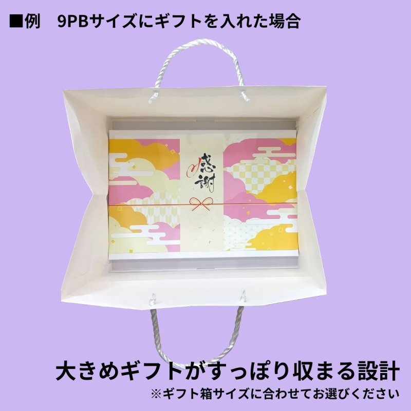 画像5: 【ニリューアル・予約販売開始　納品2026年5月下旬予定】白無地紙袋Ｃ－０１－PB　９ＰＢ【デコ箱〜９号サイズまで】／５０枚入り　単価　236円 (5)