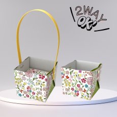 画像17: 【お試しプチセット】【組み立て済み】【新商品】ハンドルバスケット/フラワー＠1つ122円/組み立て済納品 (17)