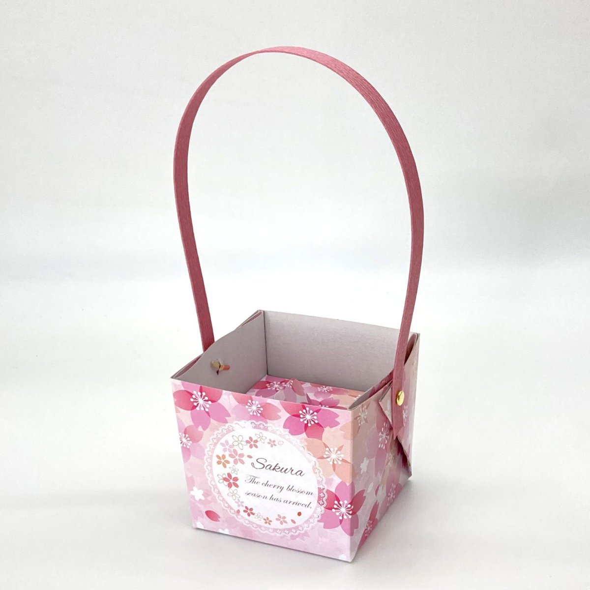 画像5: 【お試しプチセット】【組み立て済み】【新商品】ハンドルバスケット/さくら 桜 @1つあたり122円/組み立て済納品 (5)