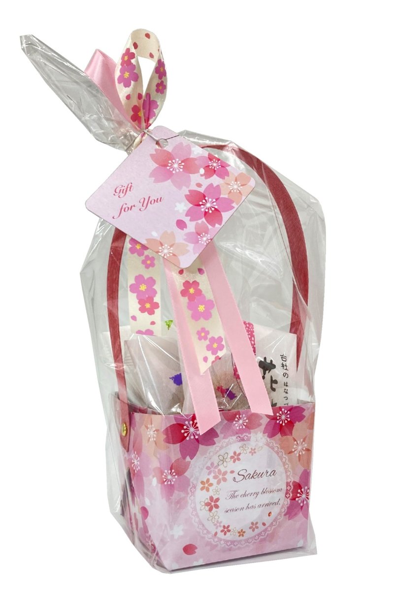 画像3: 【お試しプチセット】【組み立て済み】【新商品】ハンドルバスケット/さくら　桜　　少ロット２５個入り／単価　122円/組み立て済納品