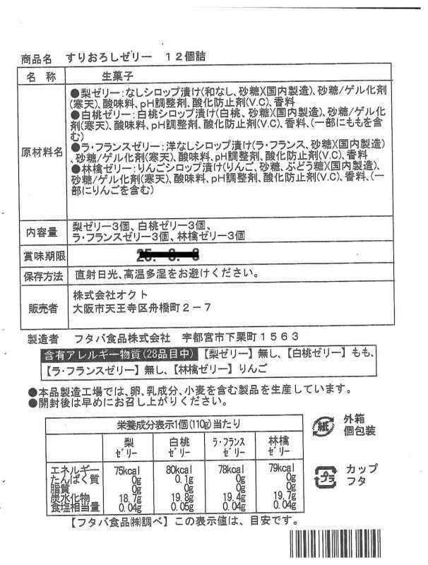 12個入品質表示
