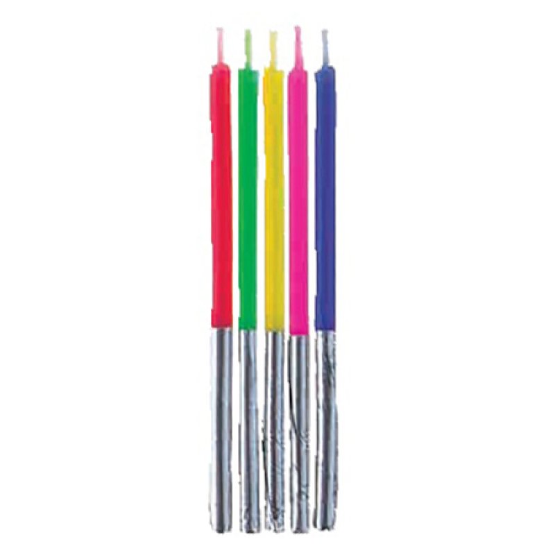 画像1: スリムキャンドル６ｃｍ（５色５本）　＠１セットあたり24.90円 (1)