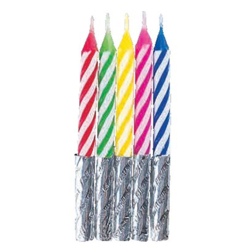 画像1: ツーカラーキャンドル６ｃｍ（５色５本）　＠１セットあたり29.30円 (1)