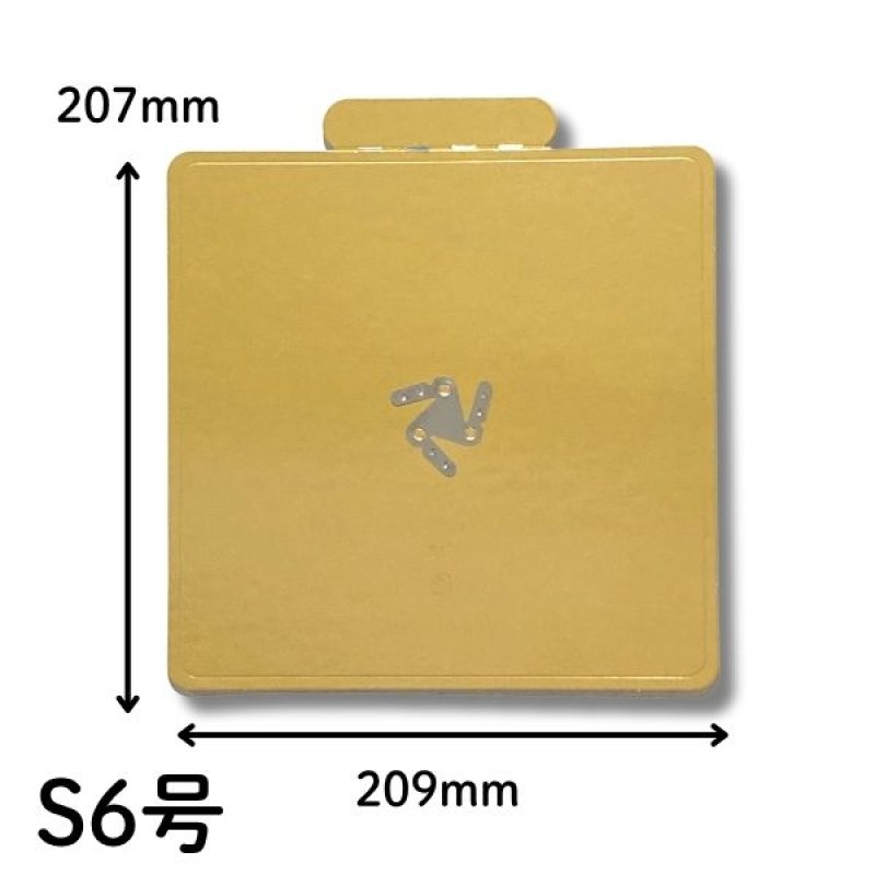 画像2: ゴールド角トレー　Ｓ６号　100枚入　／単価　66.50円 (2)