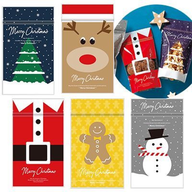 画像1: 【クリスマス】チャック付スタンド袋　各種＠１枚あたり54.90円 (1)