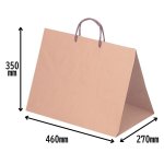 画像1: 手提紙袋　クラフト 　100枚入／単価　290円 (1)